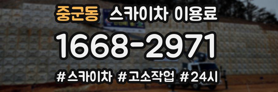 중군동 스카이차 이용료