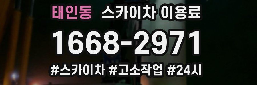 태인동 스카이차 이용료