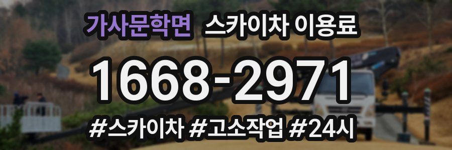 가사문학면 스카이차 이용료