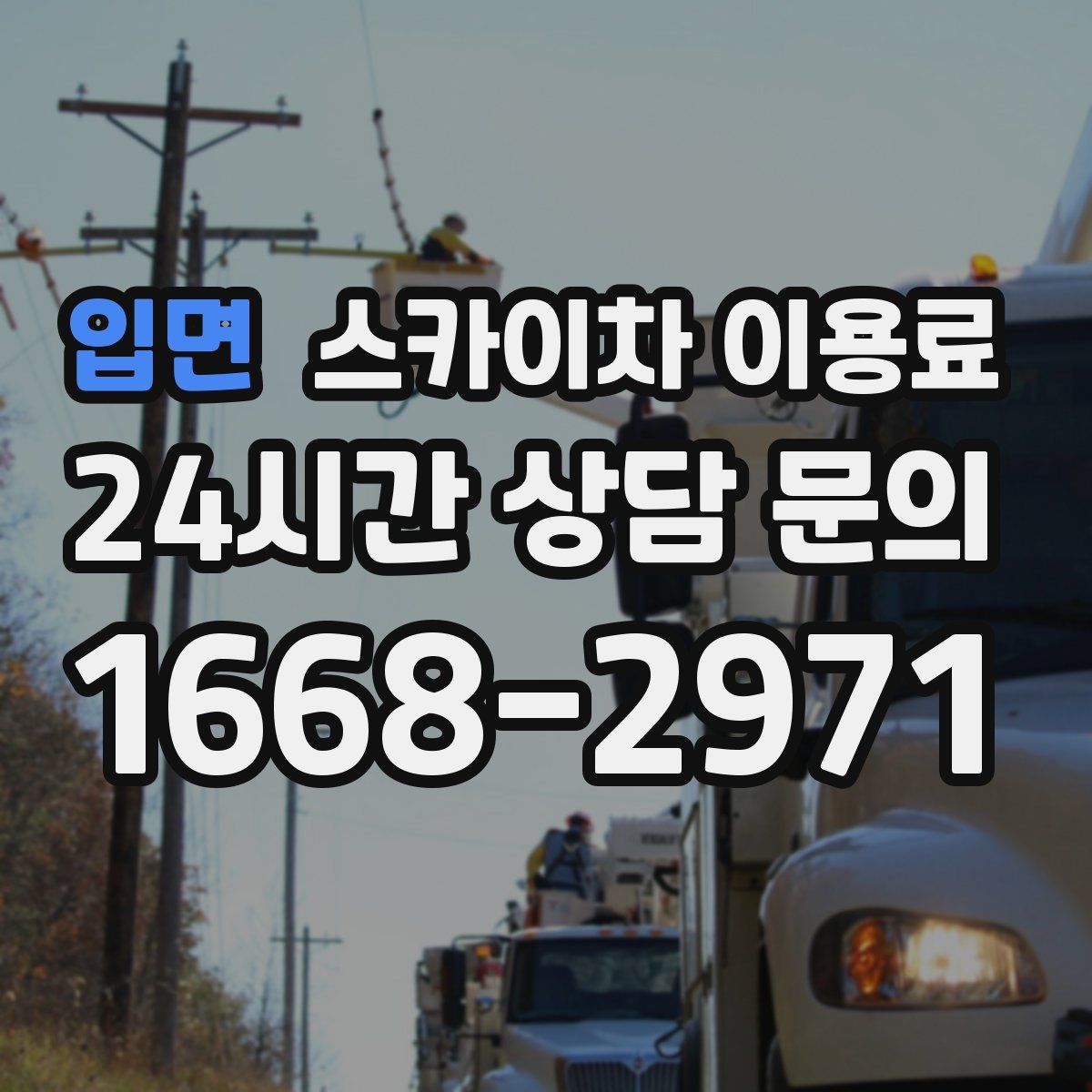 입면 스카이차 이용료