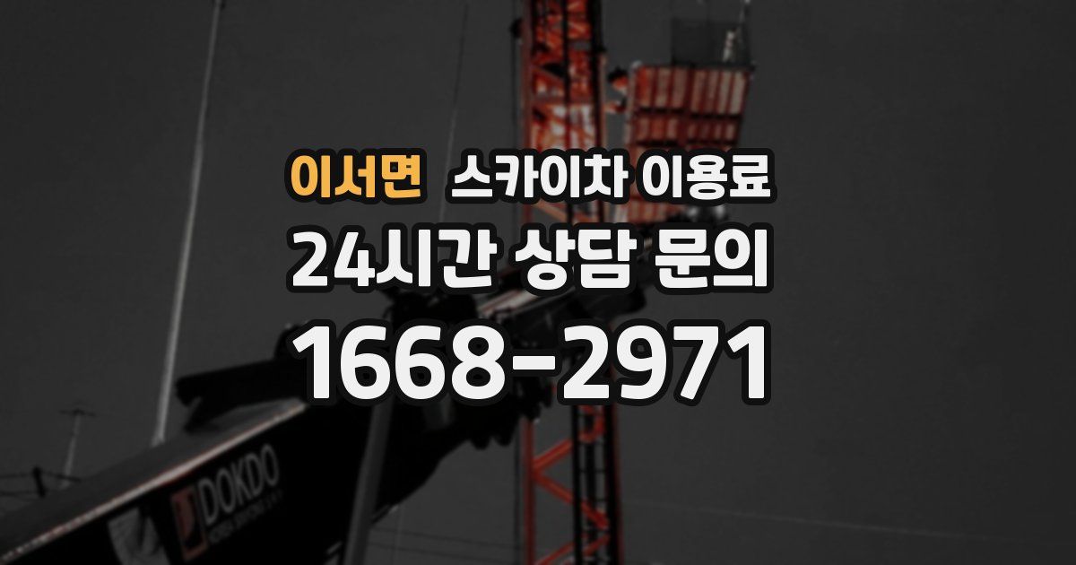 이서면 스카이차 이용료