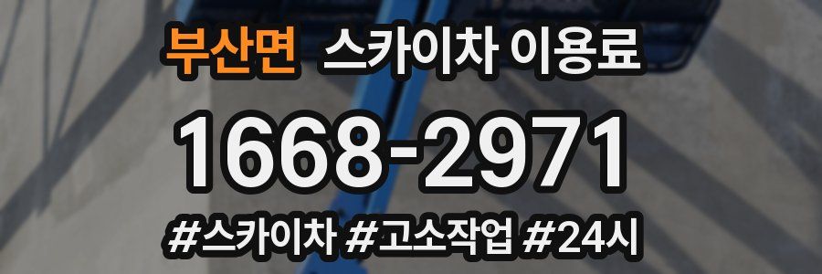 부산면 스카이차 이용료