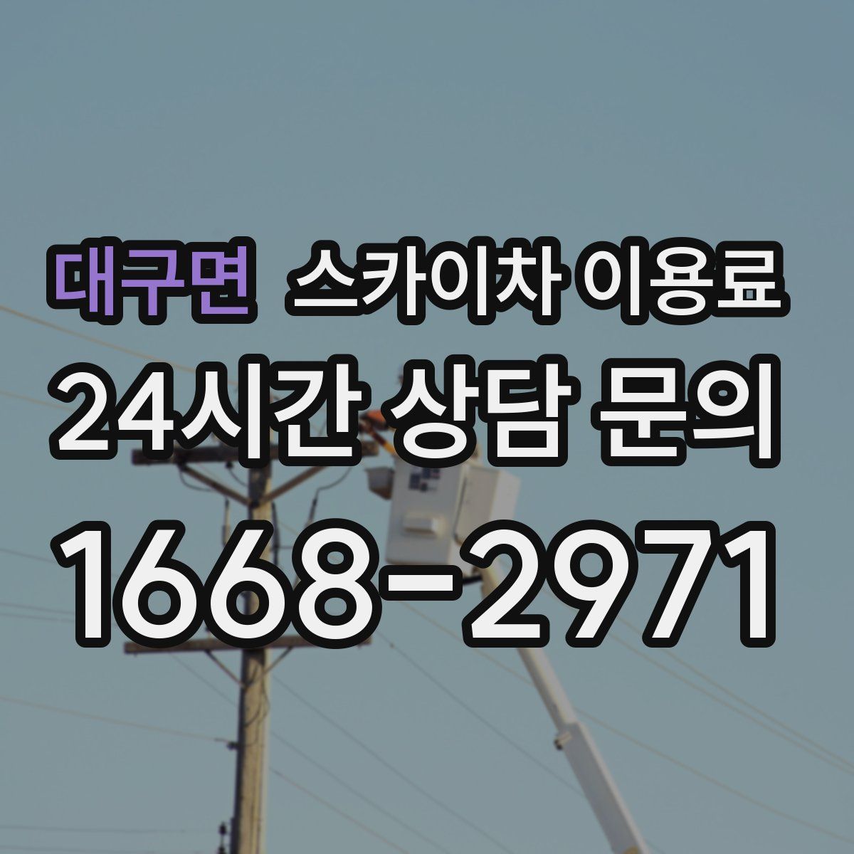 대구면 스카이차 이용료