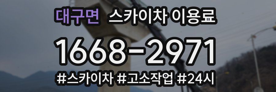 대구면 스카이차 이용료