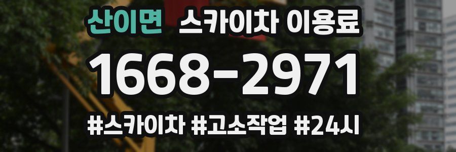 산이면 스카이차 이용료