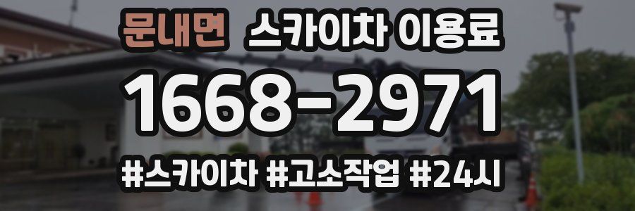 문내면 스카이차 이용료