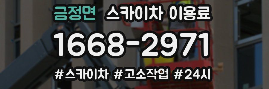 금정면 스카이차 이용료