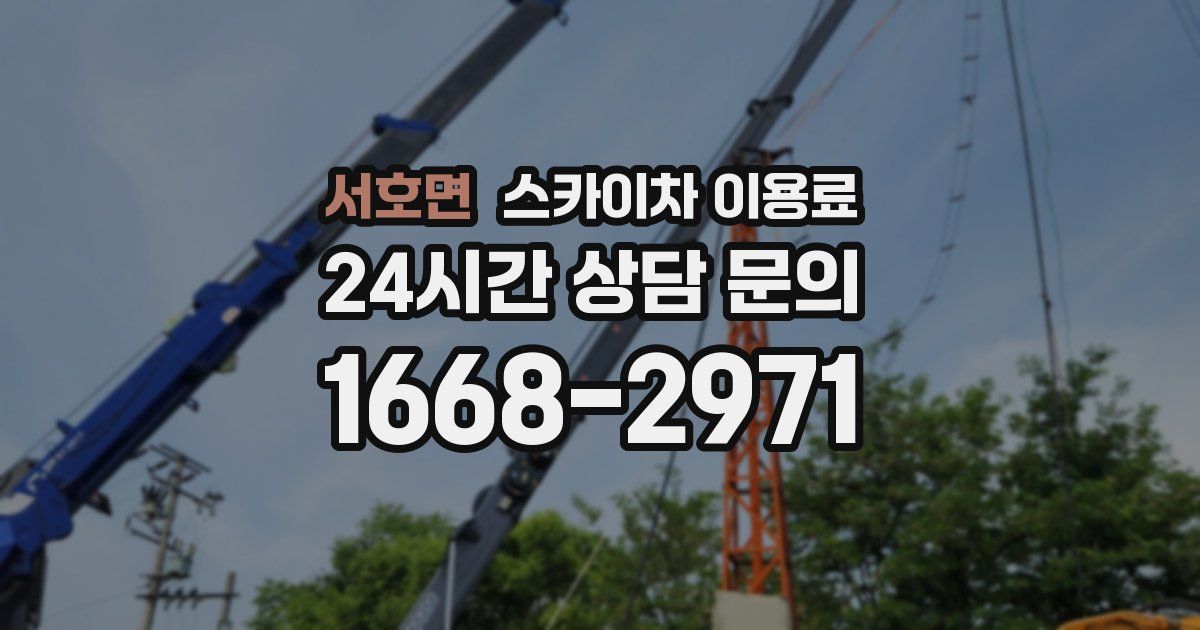 서호면 스카이차 이용료