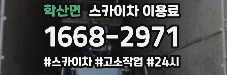 학산면 스카이차 이용료