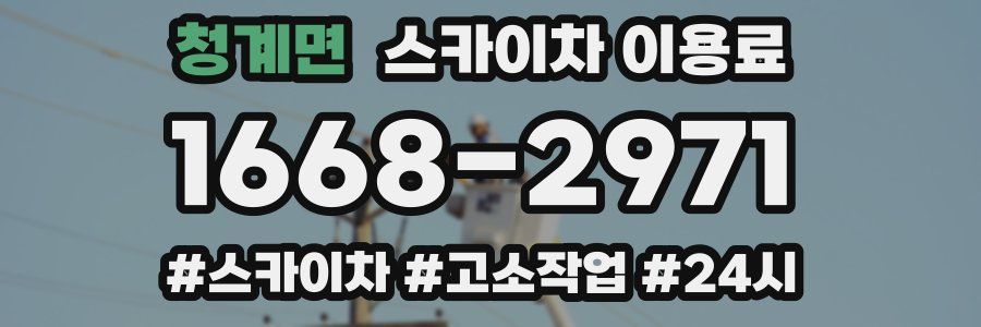 청계면 스카이차 이용료