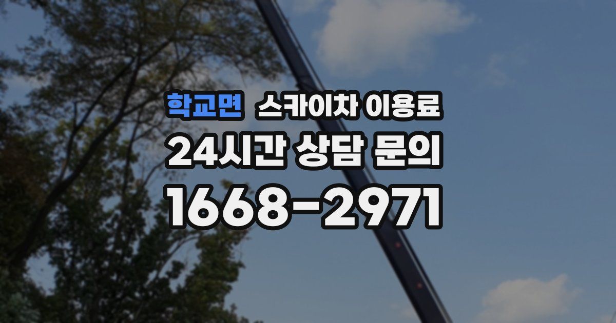 학교면 스카이차 이용료