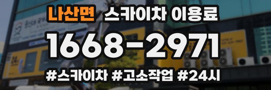 나산면 스카이차 이용료