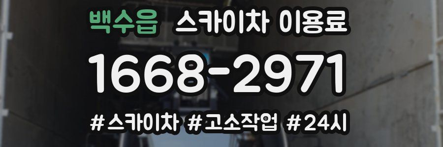 백수읍 스카이차 이용료