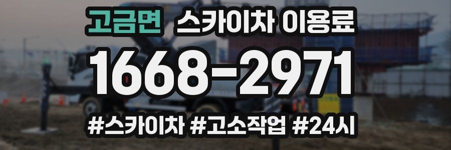 고금면 스카이차 이용료