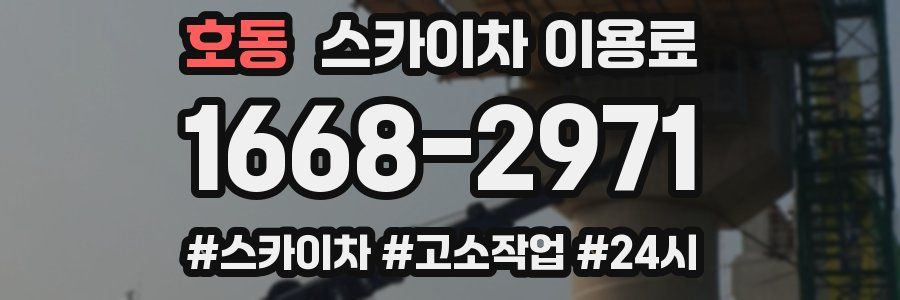 호동 스카이차 이용료