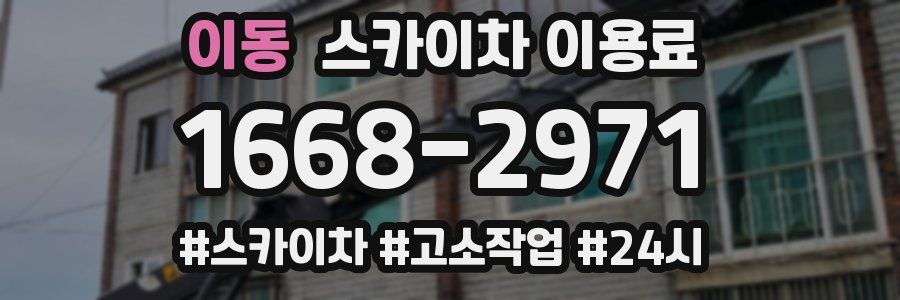이동 스카이차 이용료