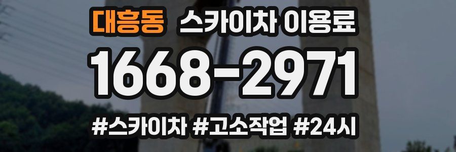 대흥동 스카이차 이용료