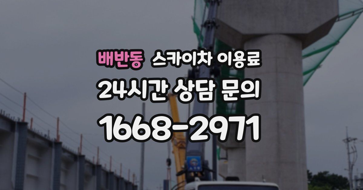 배반동 스카이차 이용료