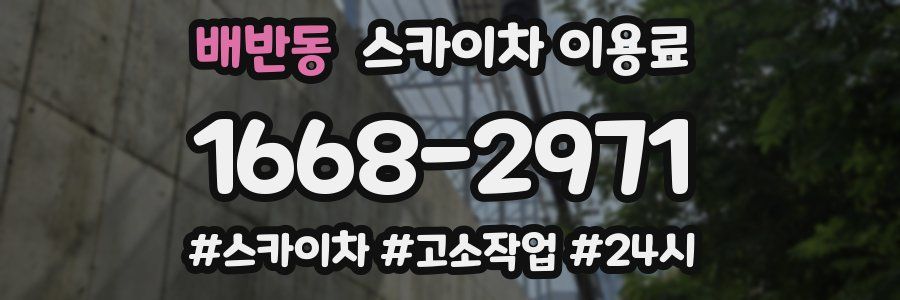 배반동 스카이차 이용료