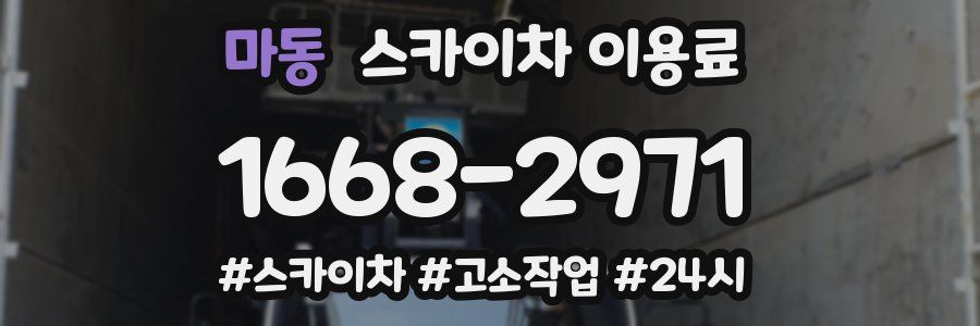 마동 스카이차 이용료