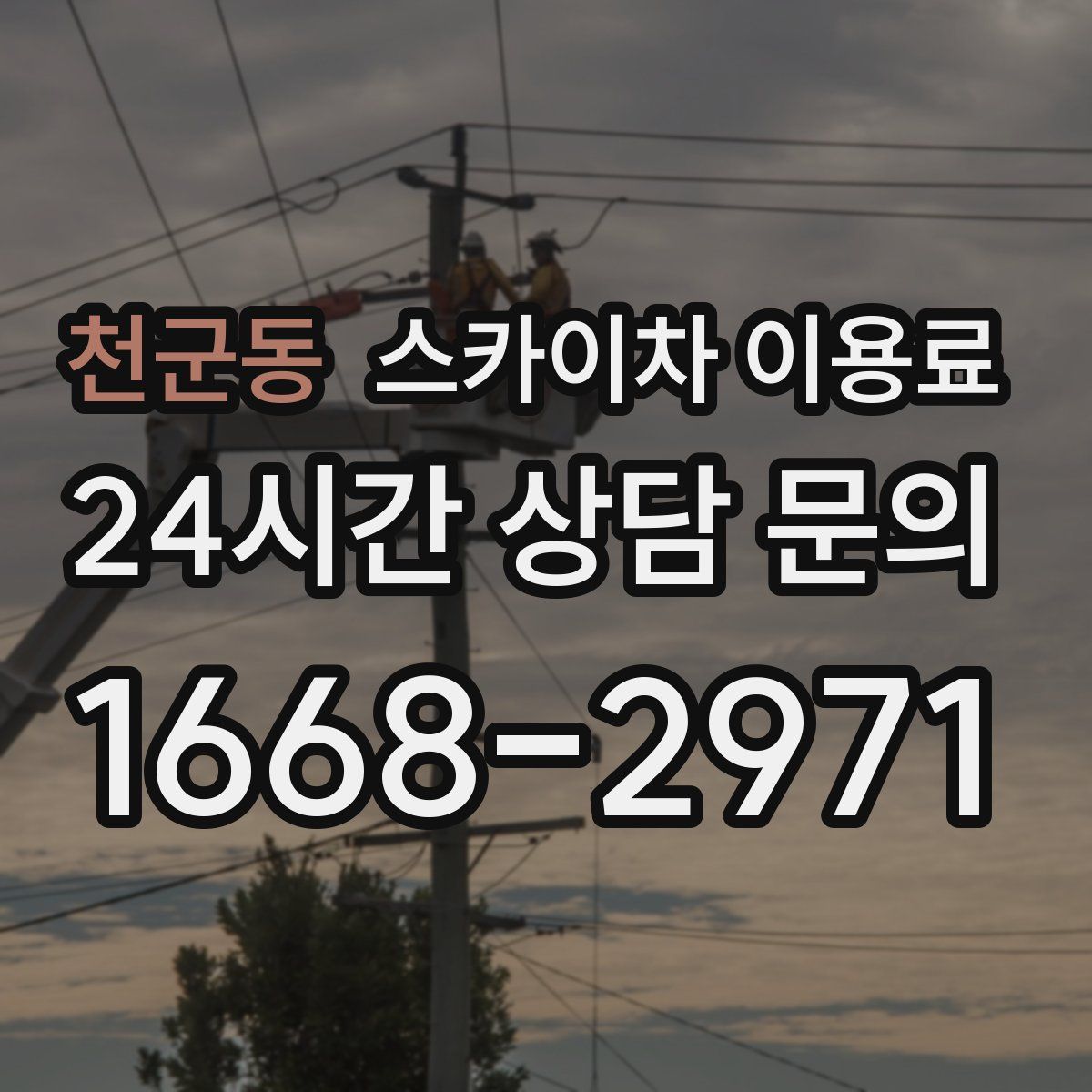 천군동 스카이차 이용료