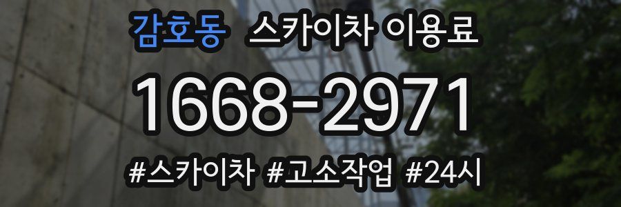 감호동 스카이차 이용료