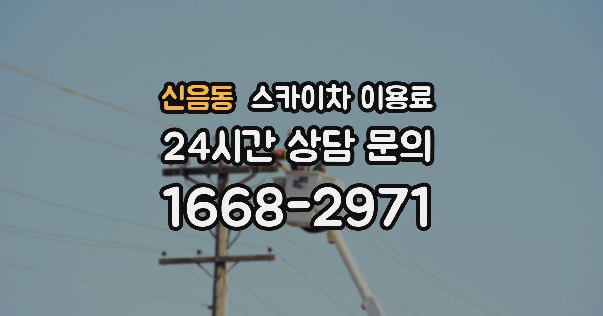 신음동 스카이차 이용료