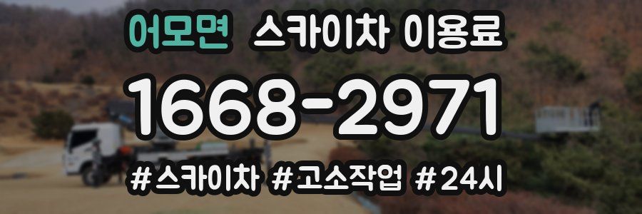 어모면 스카이차 이용료