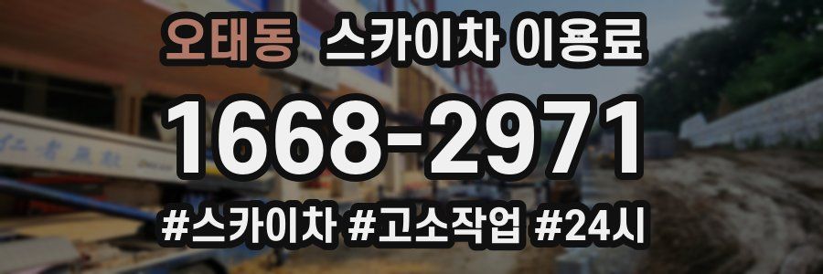 오태동 스카이차 이용료