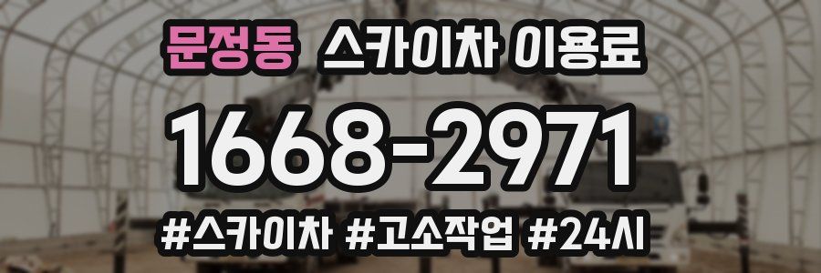 문정동 스카이차 이용료