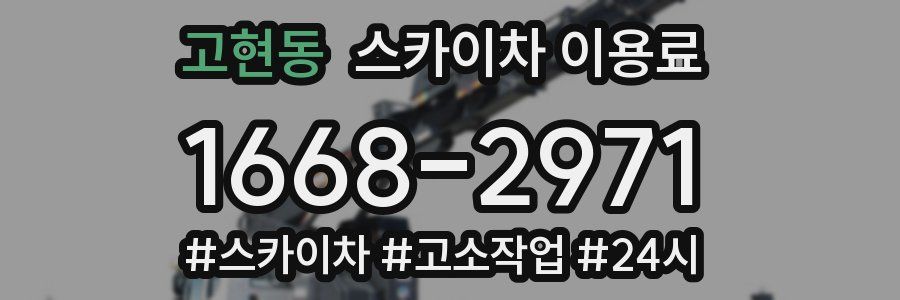 고현동 스카이차 이용료