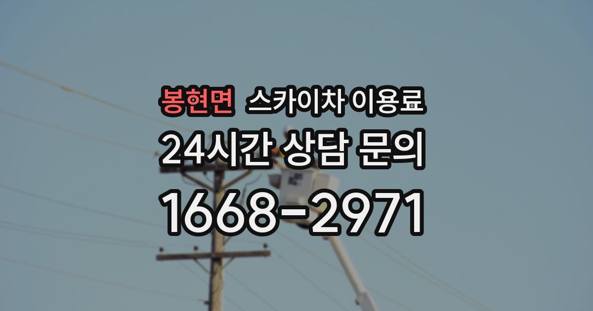 봉현면 스카이차 이용료
