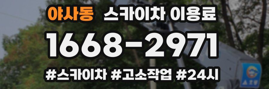 야사동 스카이차 이용료