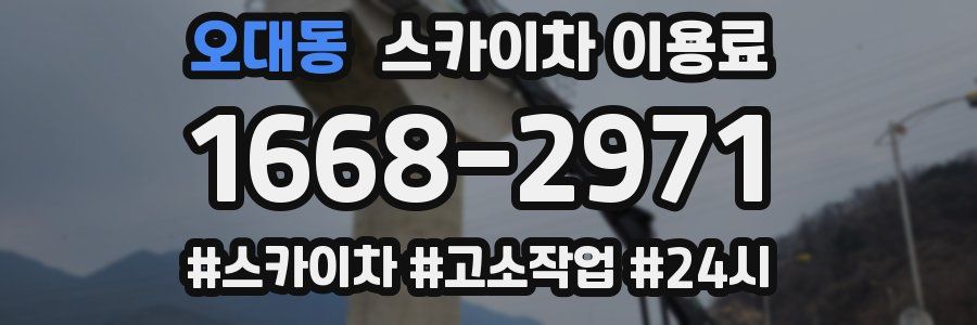 오대동 스카이차 이용료