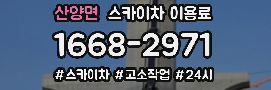 산양면 스카이차 이용료