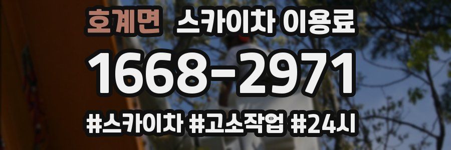 호계면 스카이차 이용료