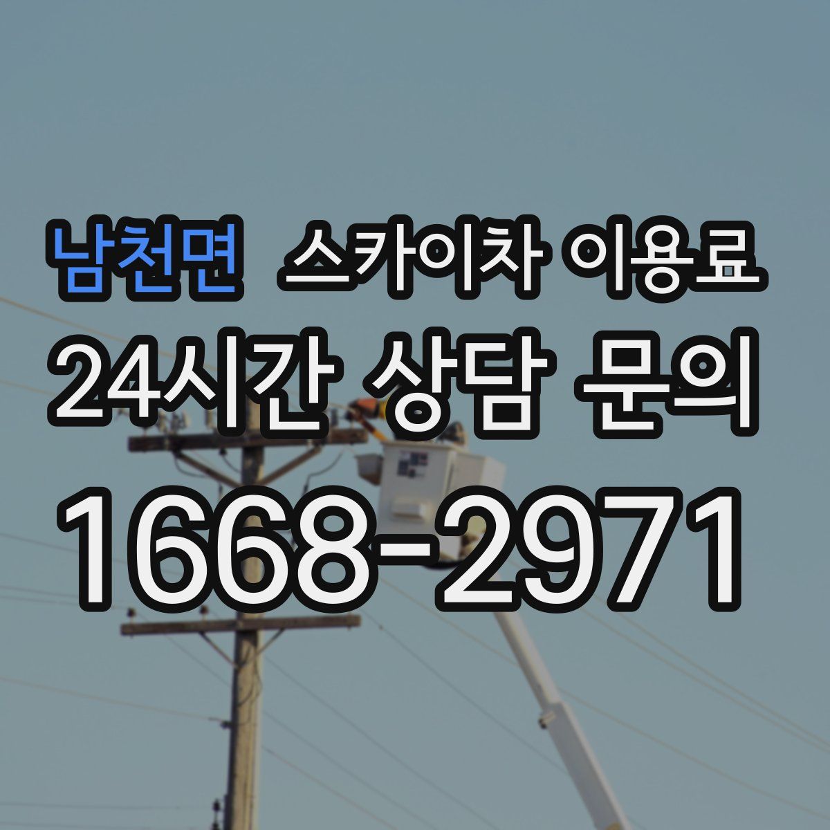 남천면 스카이차 이용료