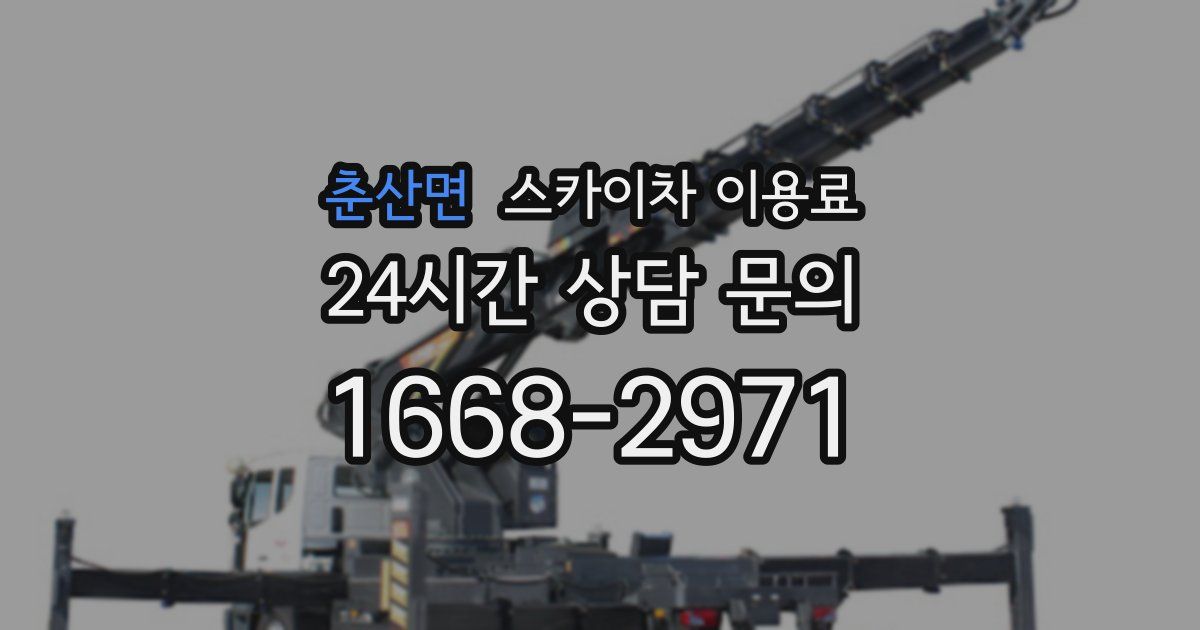 춘산면 스카이차 이용료