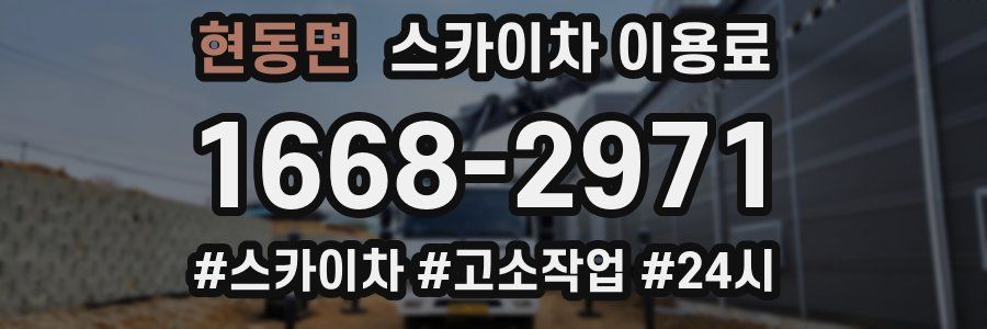 현동면 스카이차 이용료