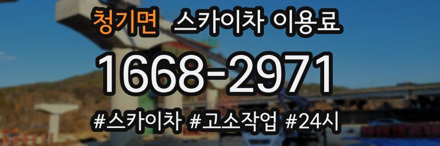 청기면 스카이차 이용료