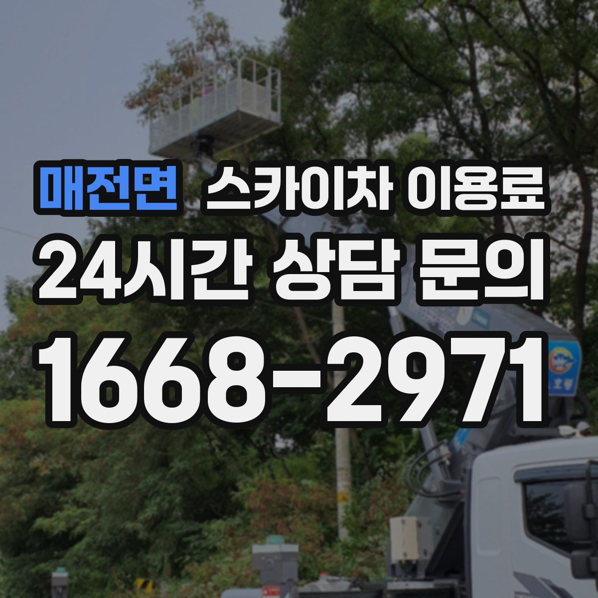 매전면 스카이차 이용료