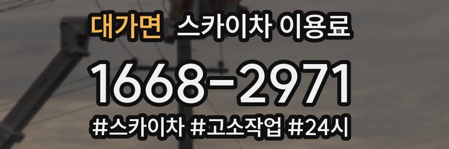 대가면 스카이차 이용료