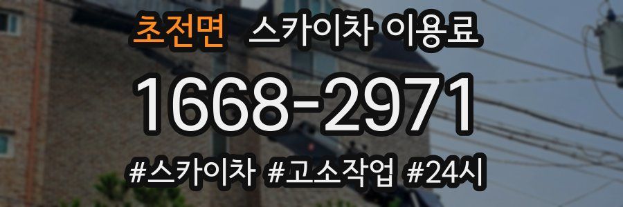 초전면 스카이차 이용료