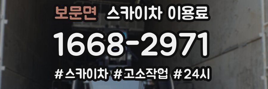 보문면 스카이차 이용료