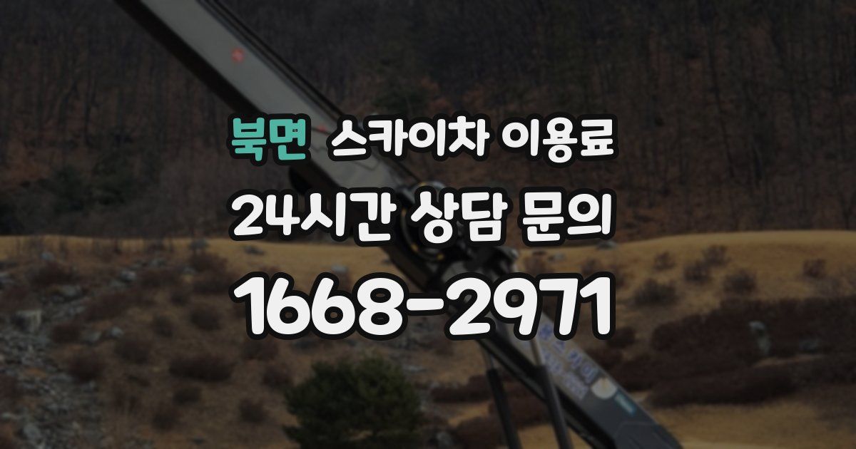 북면 스카이차 이용료