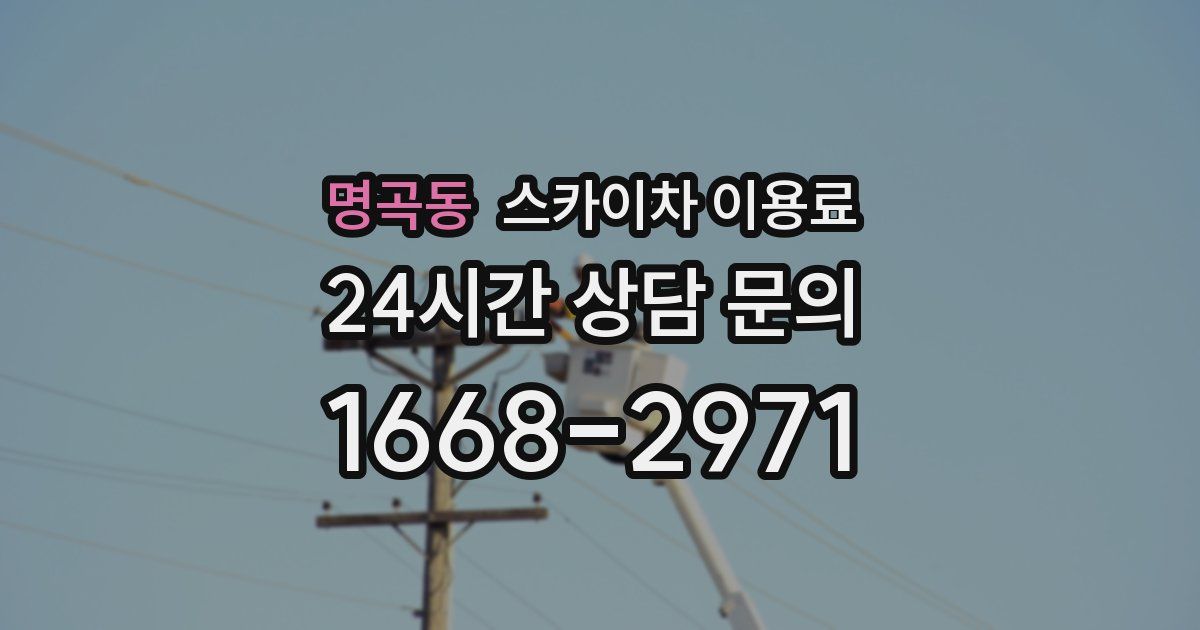 명곡동 스카이차 이용료