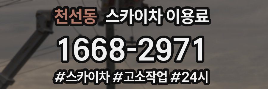 천선동 스카이차 이용료