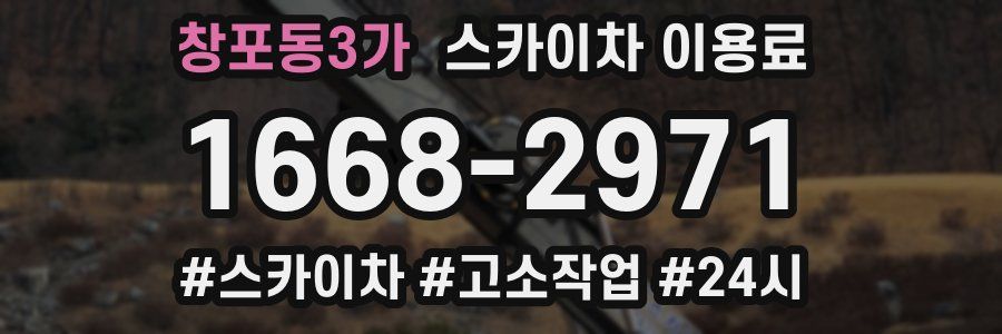 창포동3가 스카이차 이용료