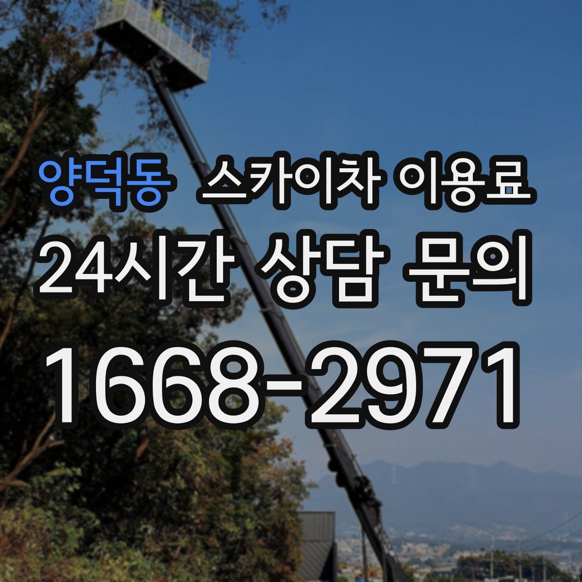 양덕동 스카이차 이용료