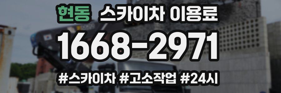 현동 스카이차 이용료